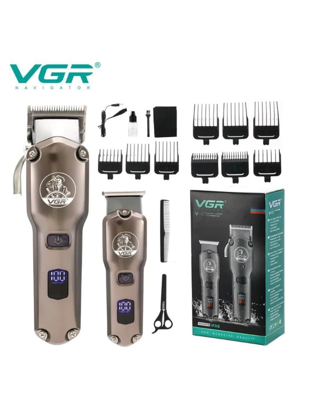 Professional soch kesish mashinasi va trimmer, VGR V-675 soch kesish to'plami, Clipper  - Asosiy rasm