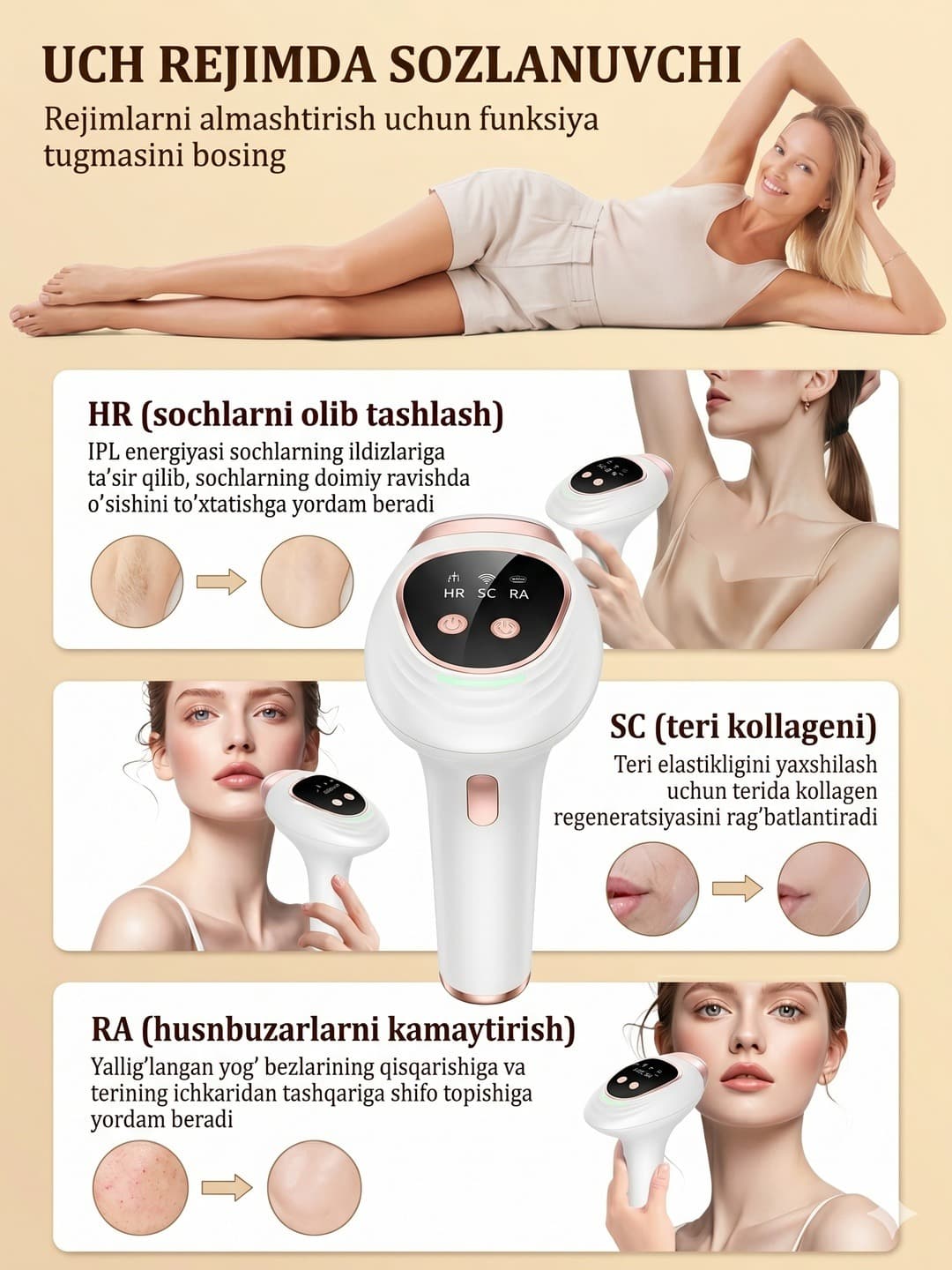 Babyverse SE12 lazerni epilyator - ixcham fotoepilator va depilyator