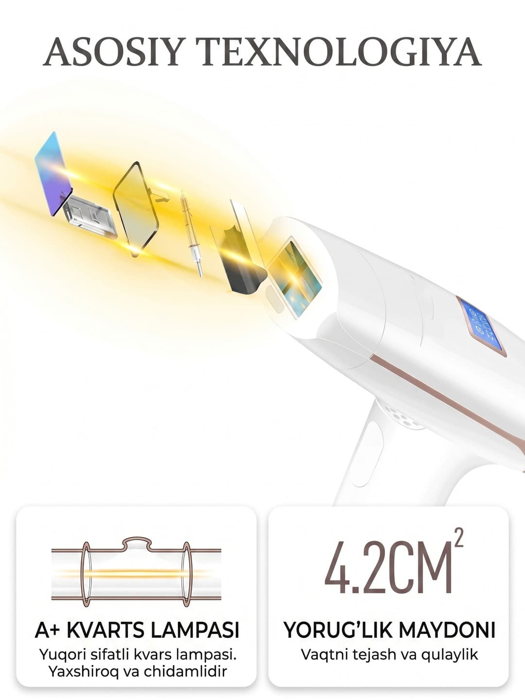 Babyverse Professional SE13 lazerni epilyator - fotoepilyator 3 tasi 1 da