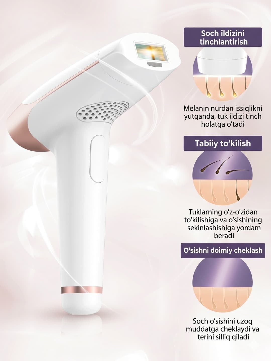 Babyverse Professional SE13 lazerni epilyator - fotoepilyator 3 tasi 1 da