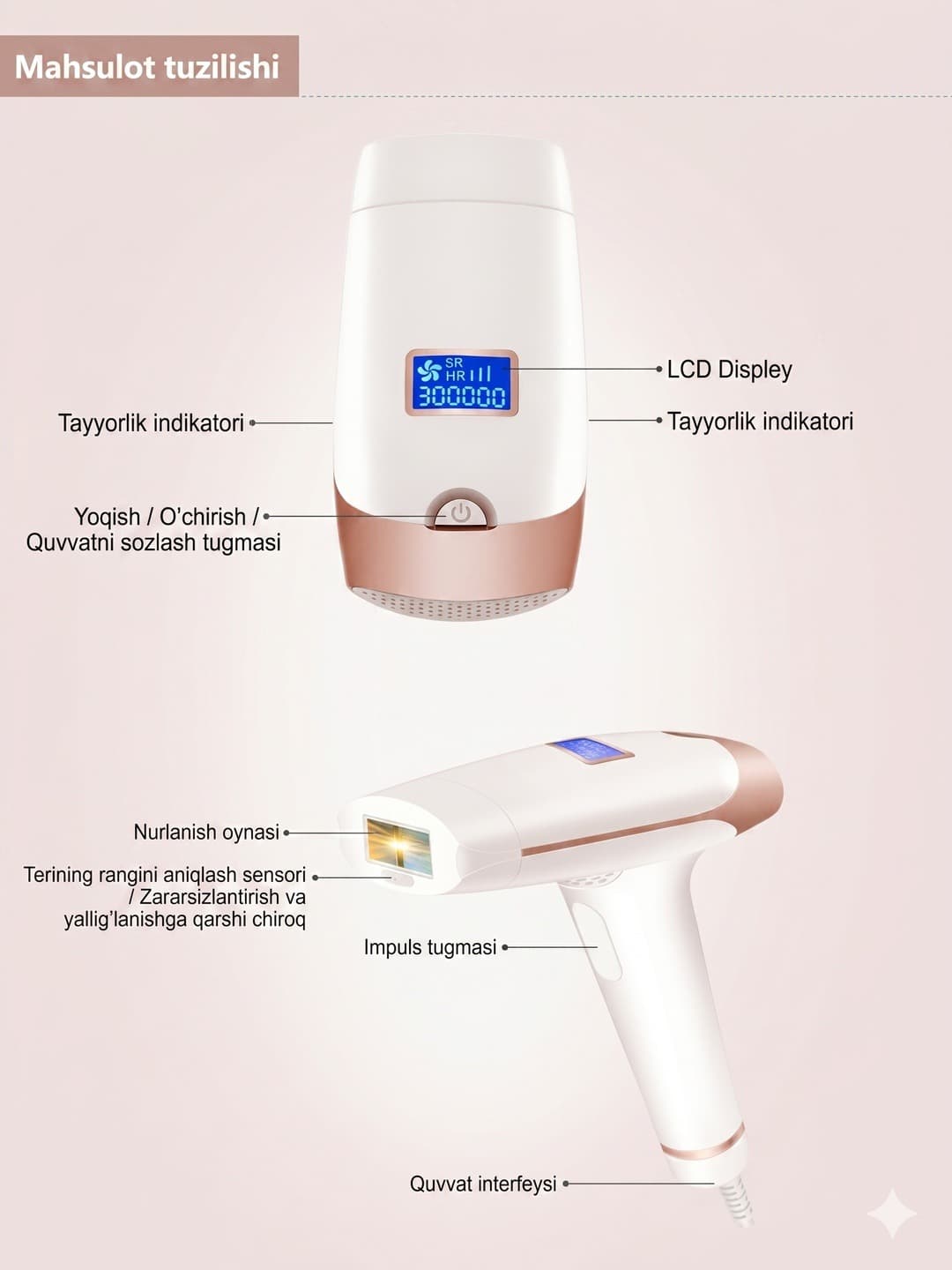 Babyverse Professional SE13 lazerni epilyator - fotoepilyator 3 tasi 1 da